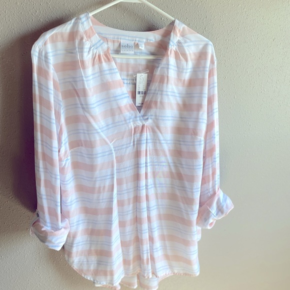 New York & Company Tops - New York & Company SoHo Jeans Striped Blouse